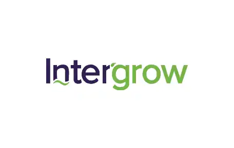Intergrow logo in green and purple text.